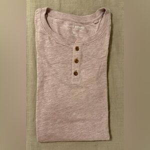 ($50) Lucky Brand Linen Short Sleeve Henley; Like New (Size: XL; Color: Mauve)